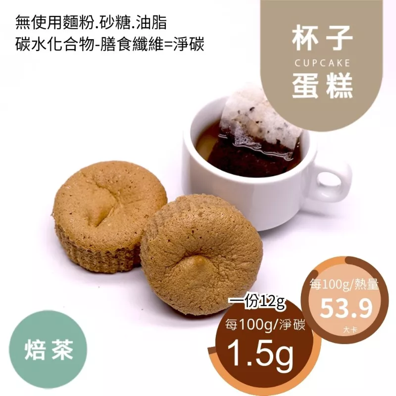 焙茶杯子蛋糕 無麵粉