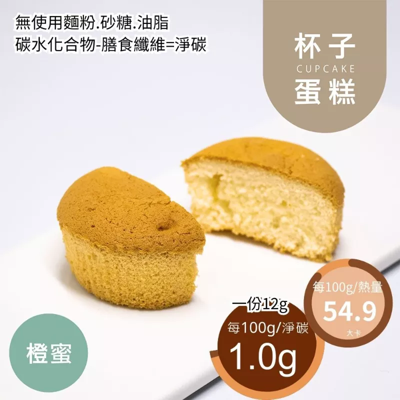 橙蜜杯子蛋糕 無麵粉