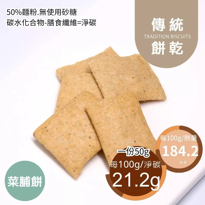 菜脯餅傳統餅乾 取代50%麵粉