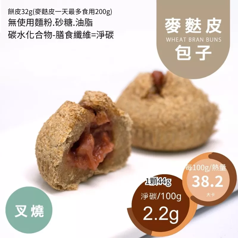 麥麩皮叉燒包 無麵粉