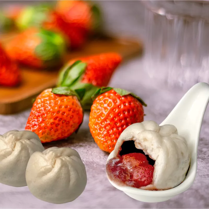 草莓小籠包|日式甜點|控醣