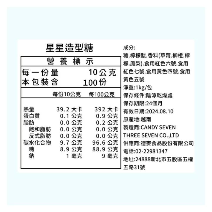 非低卡餐 星星造型糖果 薑餅屋材料包 DIY補充包